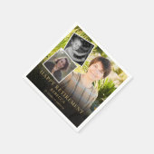 3 Foto Collage Retirement Party Serviette (Ecke)