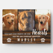 3 Foto Collage Rustic Pet Loss Memorial Fotoplatte (Vorderseite)