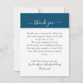 3 Foto Collage Sanddollar Blue Wedding Danke (Rückseite)