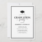 3 Foto Collage Simple Graduation Party Einladung (Rückseite)