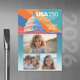 3 Foto-Collage - USA 250 Capital Dome Amerika Magneteinladung