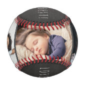 3 Foto Collage Vatertag Liebe Papa grau Baseball (Rückseite)