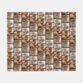 3-Foto-Collage - versetztes Muster - Schwarz Fleecedecke (Vorderseite (Horizontal))
