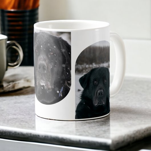 3-Foto-Collage-Vorlage personalisiert Kaffeetasse