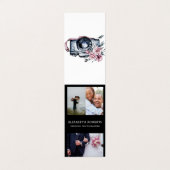 3 Foto Collage Wedding Fotograf Visitenkarten (Außenseite Aufgefaltet)