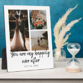 3 Foto Collage Wedding Jahreszitat Fotoplatte (Seite)