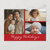 3 Foto Collage Weihnachtsfeiertag Foto Feiertagspostkarte (Vorderseite)