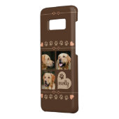 3 Foto-Collagen-Hundenamen-Brown-Herz Case-Mate Samsung Galaxy Hülle (Hinten/Links)