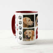 3 Foto-Collagen-Hundenamen-Rot-Herz Tasse (Vorderseite Links)