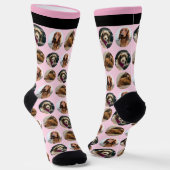 3 Foto-Dachshund-Crew-Socken Socken (Gewinkelt)