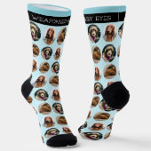 3 Foto Dackel Crew Socken (Gewinkelt)