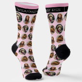 3 Foto Dackel Crew Socken (Gewinkelt)