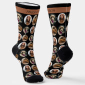 3 Foto Dackel Crew Socken (Gewinkelt)
