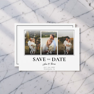 3 Foto Einfache Moderne Save The Date Hochzeit Einladung