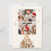 3 Foto Elegante Gold Glitzer Weihnachten (Rückseite)