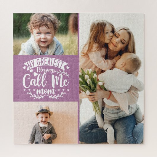 3 Foto Familie sammeln Mutter Sake Mütter Tag Puzzle (Vertikal)