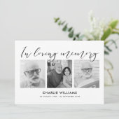 3-Foto-Feier zum Leben/Beerdigung/Gehöft Dankeskarte (Stehend Vorderseite)