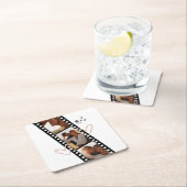 3 Foto Friends Couple BESTE FREUNDIN Trendy Film M Rechteckiger Pappuntersetzer (Vor Ort)