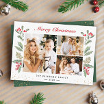 3 Foto Frohe Weihnachten Holly Berry Gold Confetti<br><div class="desc">Schicken Sie Ihre Weihnachtswünsche/Nachricht mit diesen Mistletoe Botanical Foto Cards mit Aquarell Floral und Berries mit ein wenig Gold Confetti, um Ihre Begrüßungsbotschaft hervorzuheben. (1) Für weitere Anpassungen klicken Sie bitte auf den Link "Weiter anpassen" und verwenden Sie unser Designwerkzeug, um diese Vorlage zu ändern. (2) Wenn Sie Thicker-Papiere /...</div>