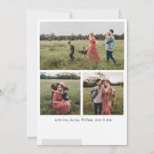 3 FOTO Frohe Weihnachten Minimalistischen Baum Gru Einladung (Rückseite)