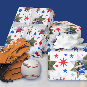 3 Foto Geburtstag Alle Sterne Muster Geschenkpapier