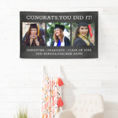 3 Foto Glückwunsch Grad 2022 Abschluss Chalkboard Banner (Insitu)