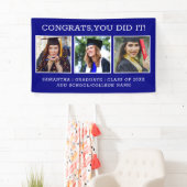 3 Foto Glückwunsch Graduate 2021 Blue Abschluss Banner (Insitu)