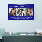 3 Foto Glückwunsch Graduate 2021 Blue Abschluss Banner (Messeveranstaltung)