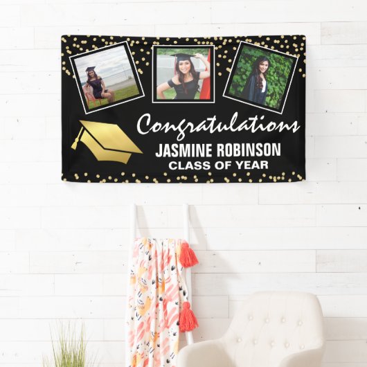 3 Foto Gold Graduate Abschluss 2025 Banner (Insitu)