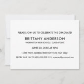 3 Foto Gold Moderne Graduierungsparty Einladung WB (Rückseite)