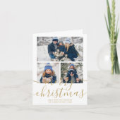 3 Foto Gold Script Frohe Weihnachten (Vorderseite)