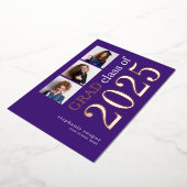 3 Foto Grad 2025 Lila mit Foil Ankündigung (Gedreht)