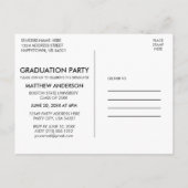 3 Foto Graduation Party Moderne Einladung (Rückseite)