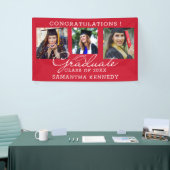 3 Foto Gratulation Absolvent Abschluss Rot Banner (Messeveranstaltung)