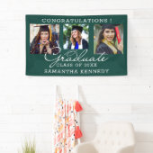 3 Foto Gratulation Absolvent Abschlussfeier Grün Banner (Insitu)