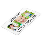 3 Foto Großvaters kleine Prinzessin Großkind Magnet (Linke Seite)