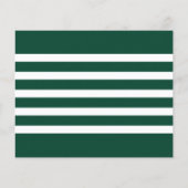 3 Foto Grüne weiße Streifen Graduierung Einladunge (Rückseite)