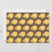 3 Foto Happy Halloween Yellow Orange Pumpkin Mitteilungskarte (Rückseite)