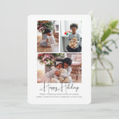 3 Foto Happy Holidays Weihnachten (Stehend Vorderseite)