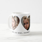 3 Foto Herz mit persönlicher Nachricht Kaffeetasse (Vorderseite Links)