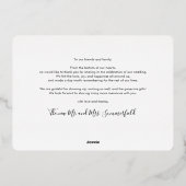 3 Foto Hochzeit Vielen Dank Moderne Rose Gold Folieneinladung (Rückseite)