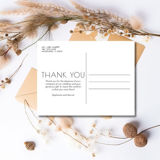 3 Foto Hochzeit Vielen Dank Postkarte