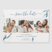 3 Foto Hochzeitsfeier Magneteinladung (Vorderseite)