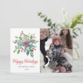 3 FOTO Holly Berry Festivals Weihnachten (Stehend Vorderseite)