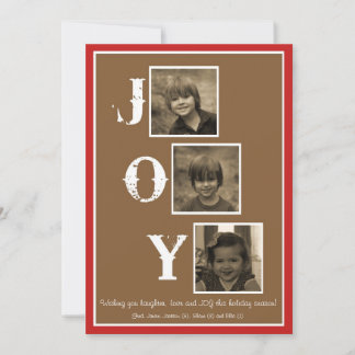 3 Foto Joy Christmas Card Feiertagskarte