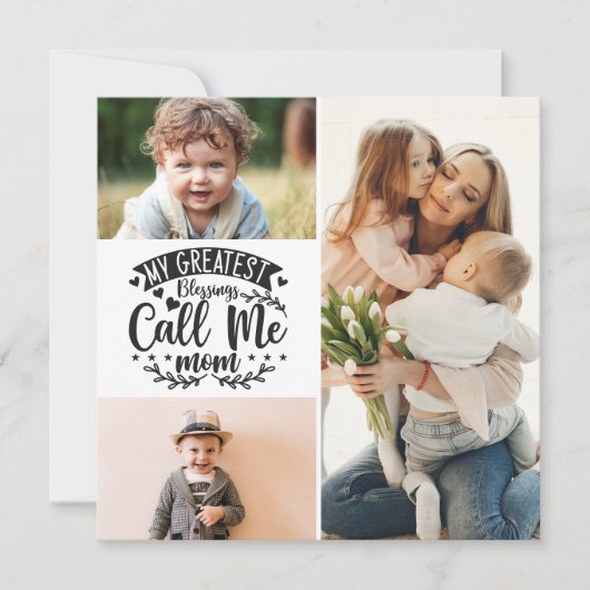 3 Foto Kinder sammeln Mama Keepsemi Mütter Tageska (Vorderseite)