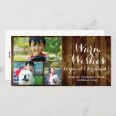 3 Foto Land Weihnachten Warme Wünsche Vintag (Vorne/Hinten)