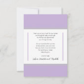 3 Foto Lavender Baby Dusche Geburtsankündigung Dankeskarte (Rückseite)