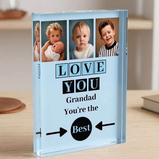 3 Foto Liebe dich Opa blau