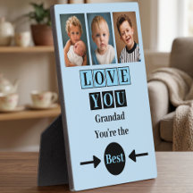 3 Foto Liebe dich Opa blau